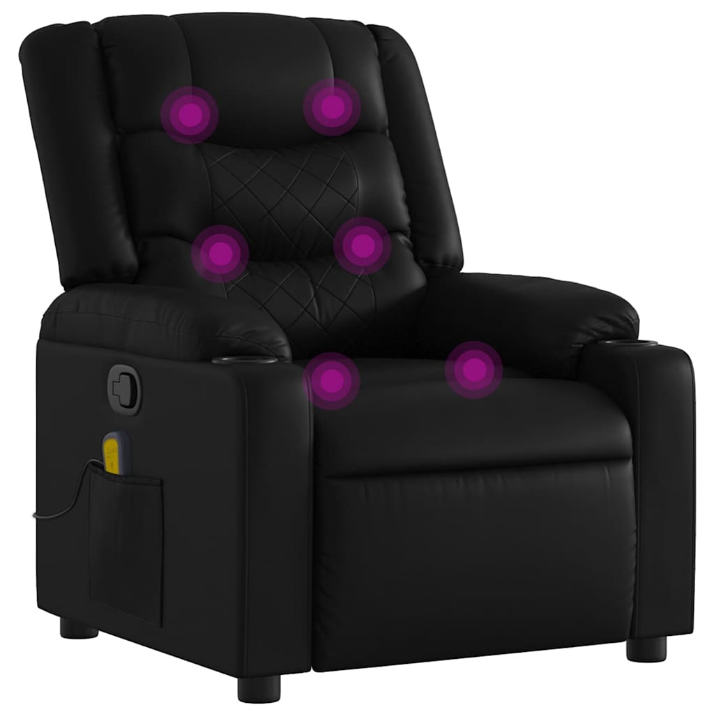 vidaXL Massagestoel van zwart kunstleer
