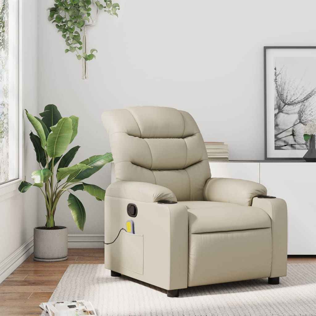 vidaXL Massagestoel van zwart kunstleer