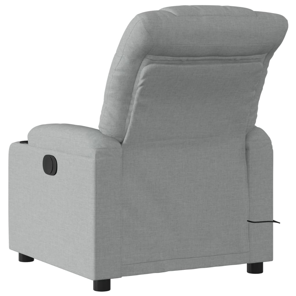 vidaXL Massagestoel met lichtgrijze stof