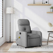 vidaXL Massagestoel met lichtgrijze stof