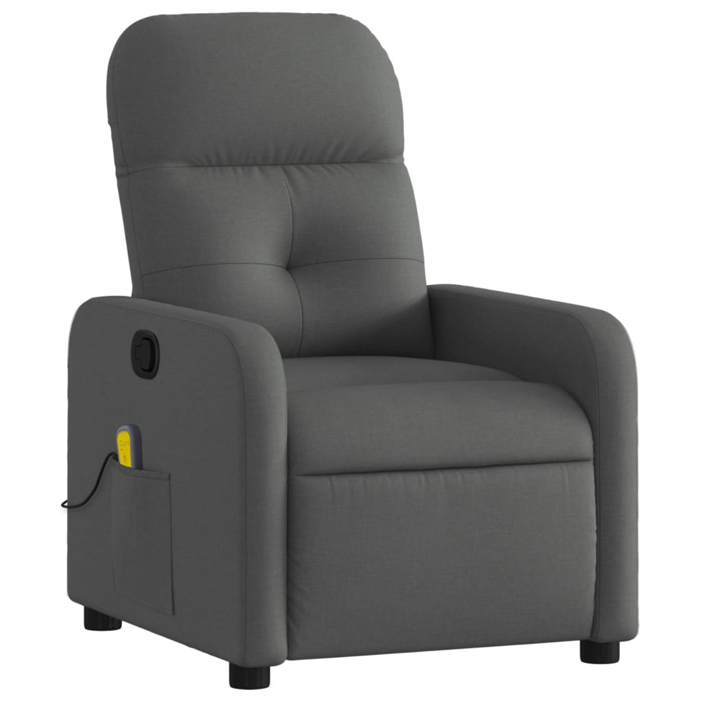 vidaXL Massagestoel met lichtgrijze stof