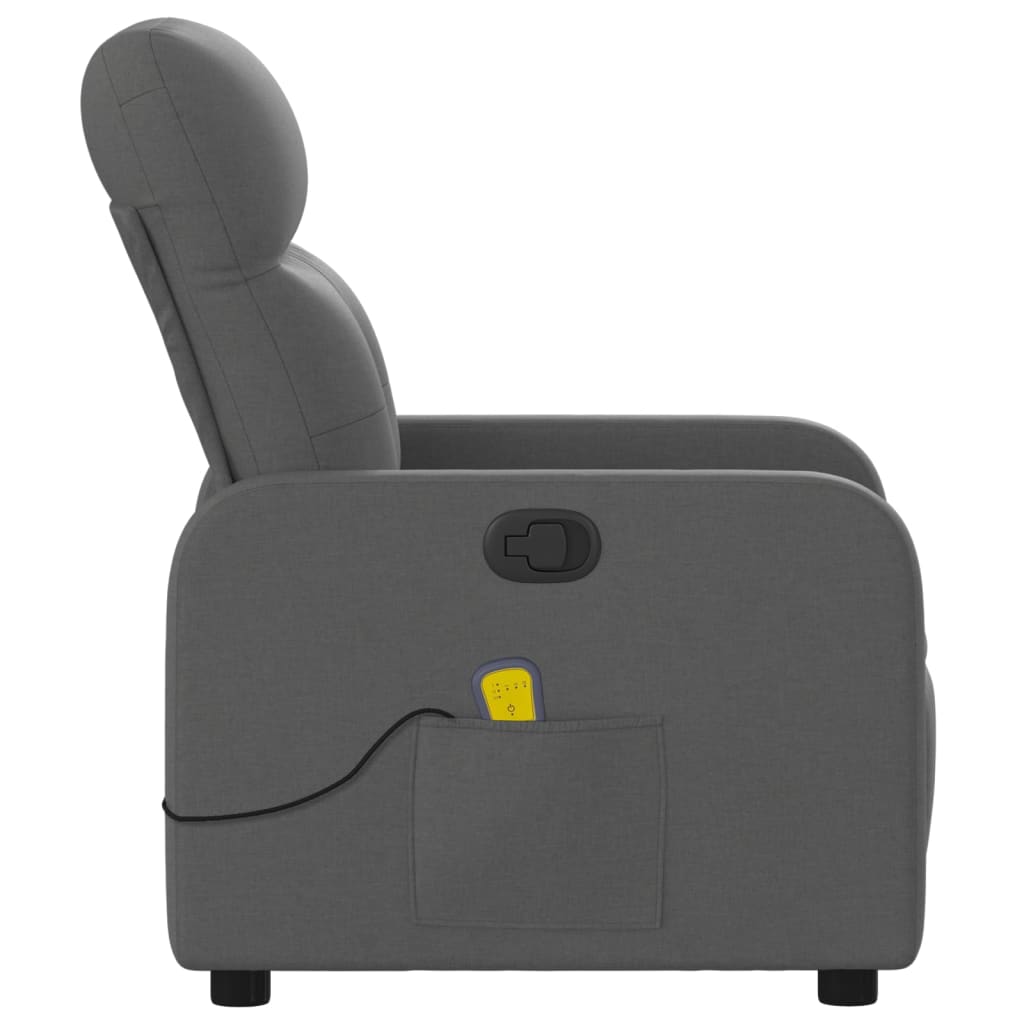 vidaXL Massagestoel met lichtgrijze stof