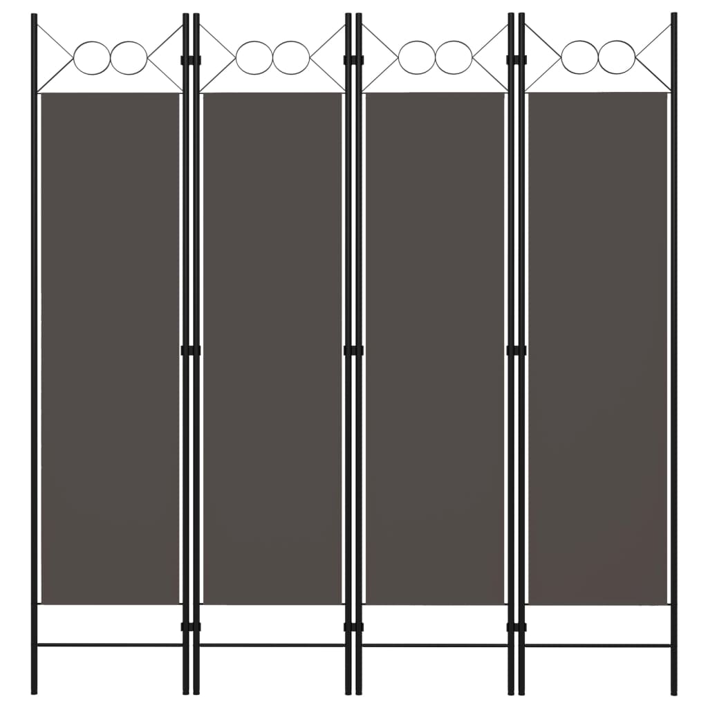 vidaXL Kamerscherm met 4 panelen 160x180 cm antraciet