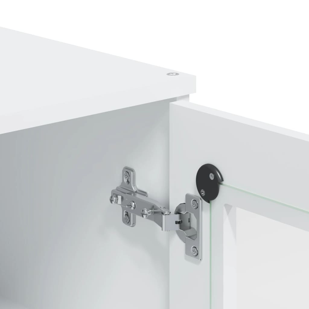 vidaXL Hoge kast VIKEN 80x40x200 cm massief grenenhout wit