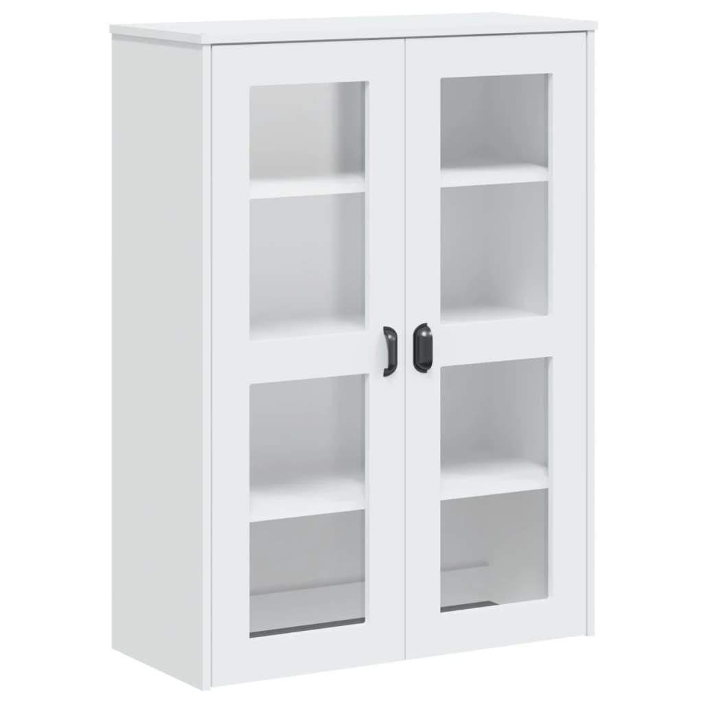 vidaXL Hoge kast VIKEN 80x40x200 cm massief grenenhout wit