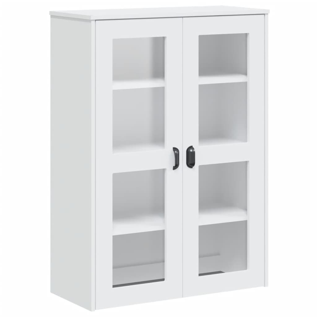 vidaXL Hoge kast VIKEN 80x40x190 cm massief grenenhout wit