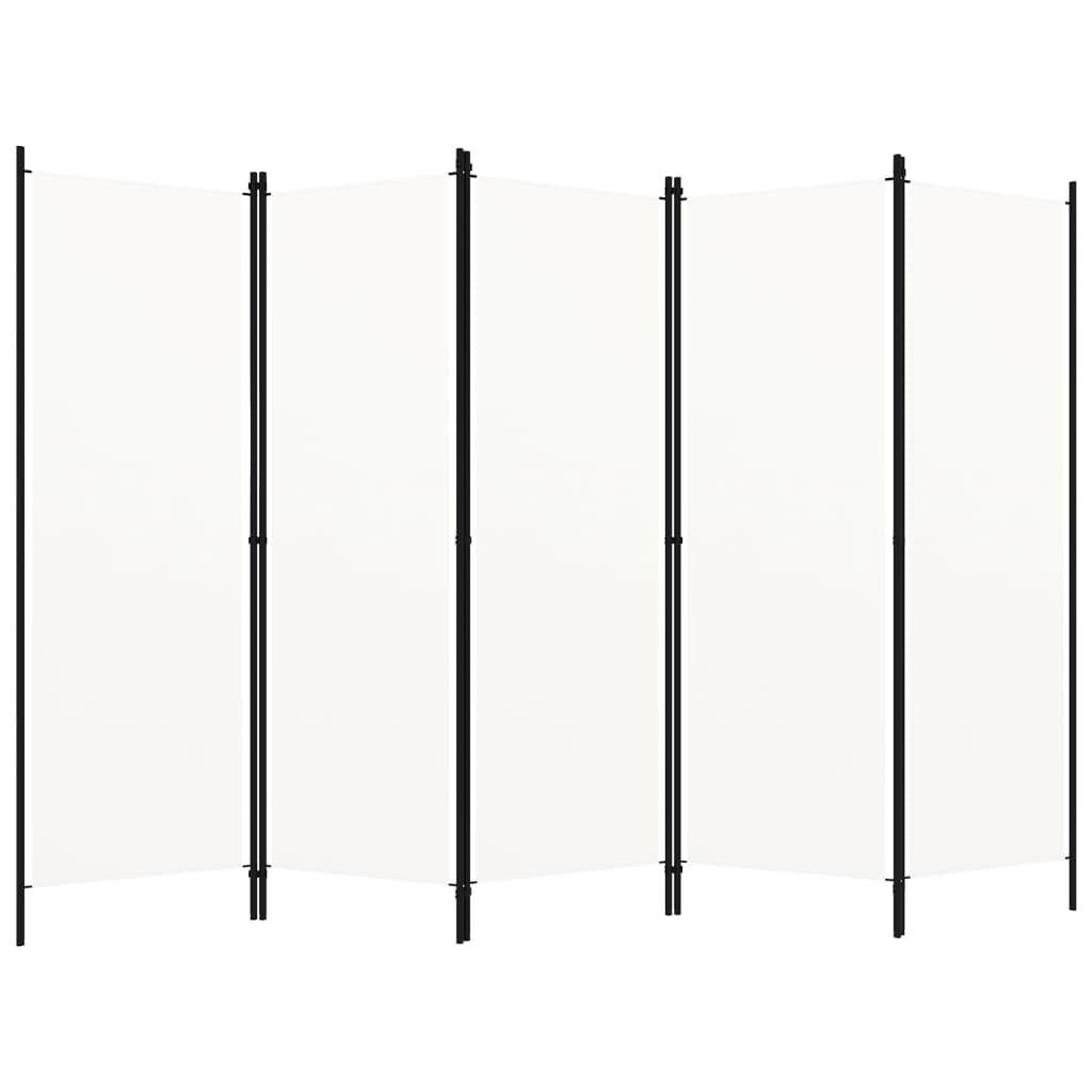 vidaXL Kamerscherm met 4 panelen 200x180 cm wit