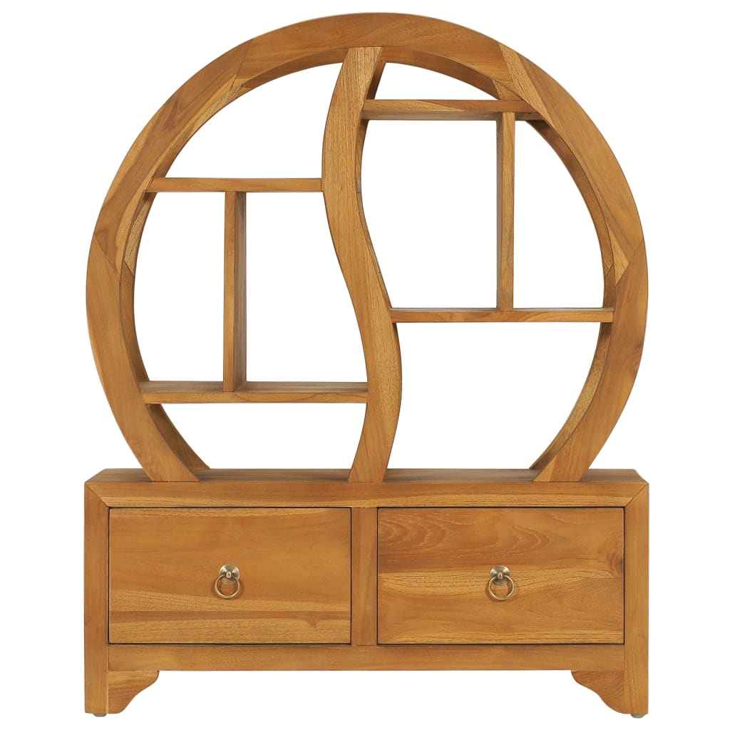 vidaXL Kast met yin yang schap 68x26x83 cm massief teakhout