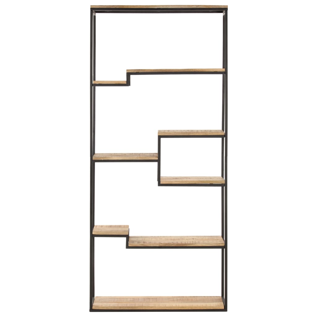 vidaXL Boekenkast 80x30x180 cm ruw mangohout