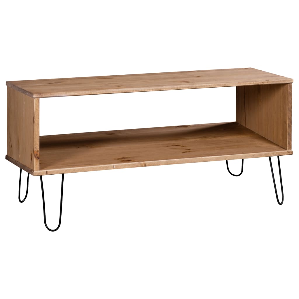 vidaXL Salontafel New York massief grenenhout lichthoutkleurig