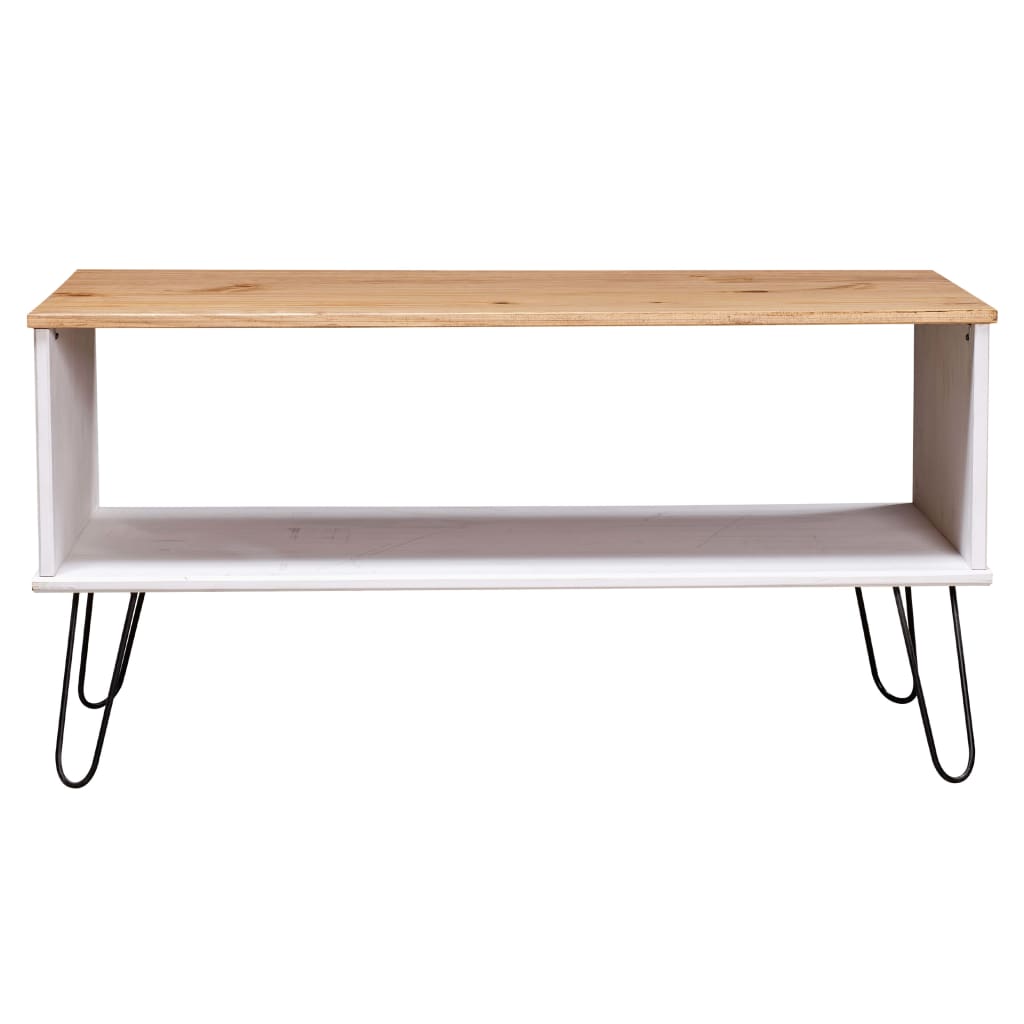 vidaXL Salontafel New York massief grenenhout lichthoutkleurig