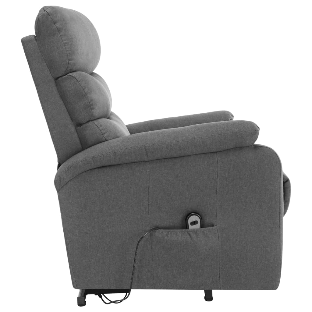 vidaXL Sta-op-massagestoel stof lichtgrijs