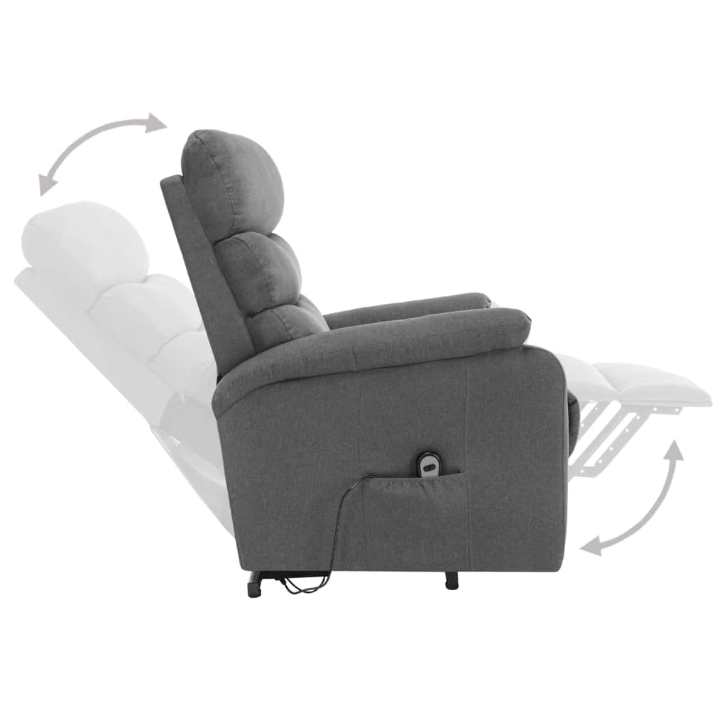 vidaXL Sta-op-massagestoel stof lichtgrijs