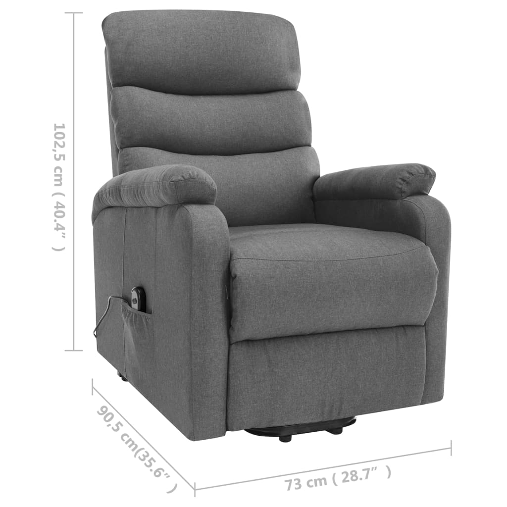 vidaXL Sta-op-massagestoel stof lichtgrijs