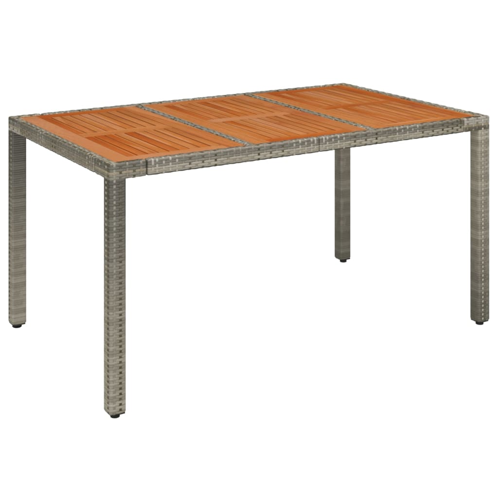 vidaXL 3-delige Tuinset met kussens poly rattan grijs