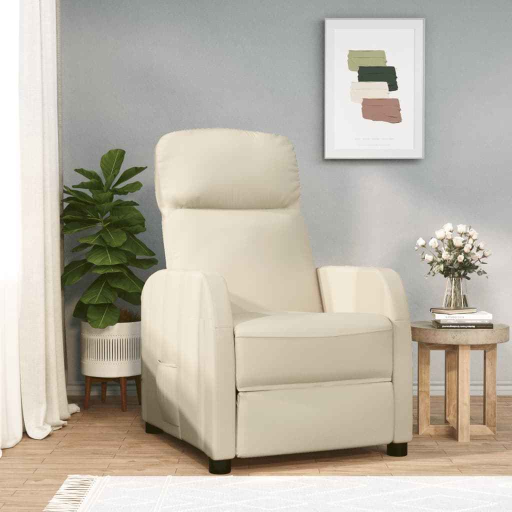 vidaXL Fauteuil verstelbaar kunstleer zwart