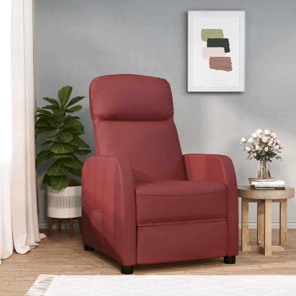 vidaXL Fauteuil verstelbaar kunstleer zwart