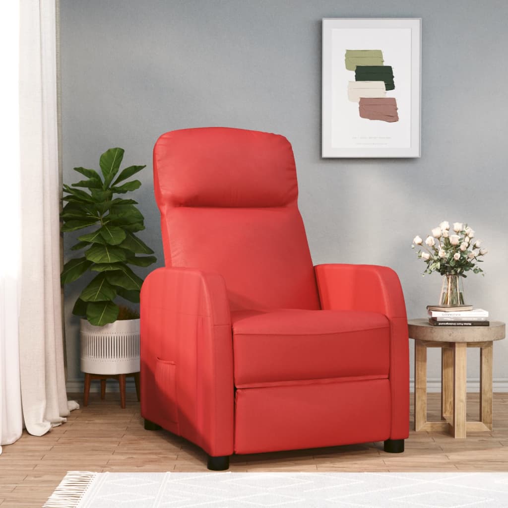 vidaXL Fauteuil verstelbaar kunstleer zwart