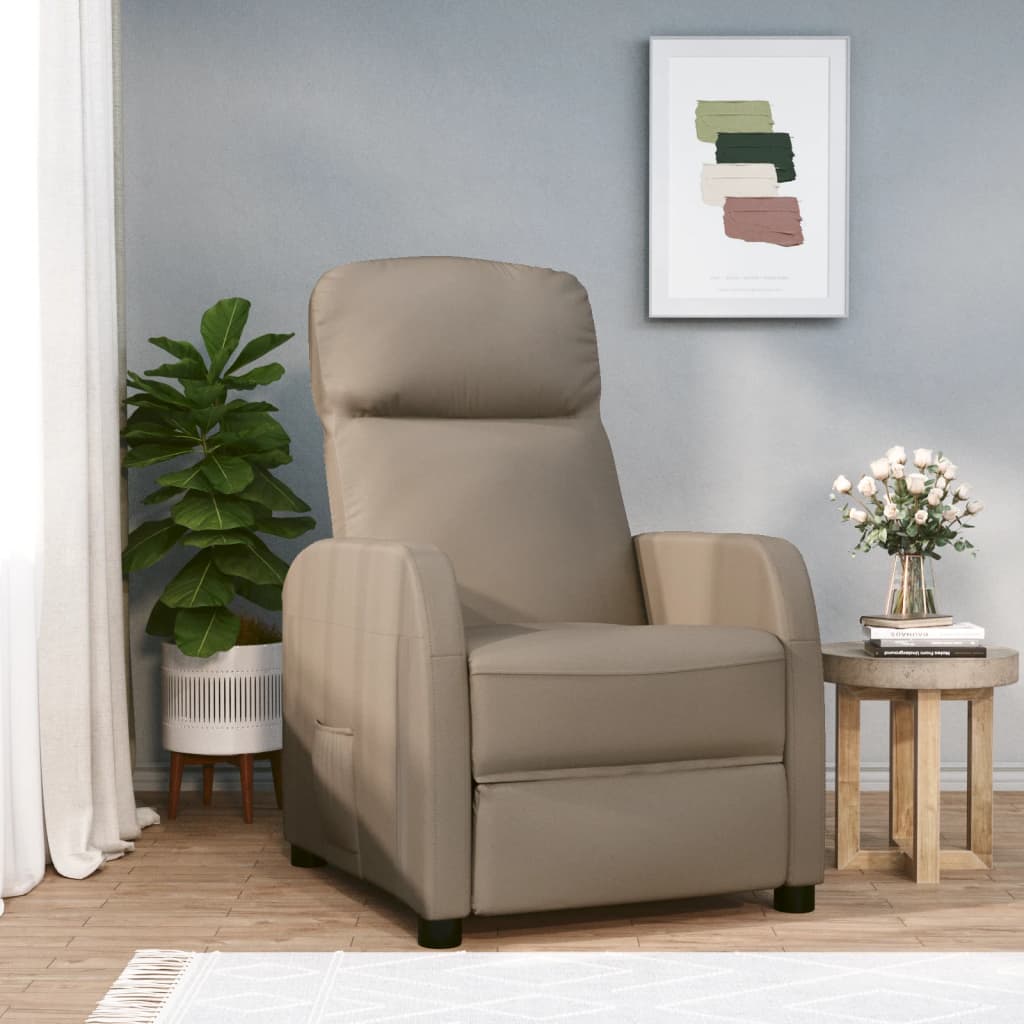 vidaXL Fauteuil verstelbaar kunstleer zwart