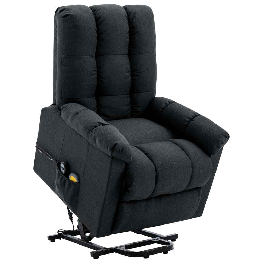 vidaXL Sta-op-massagestoel stof crèmekleurig