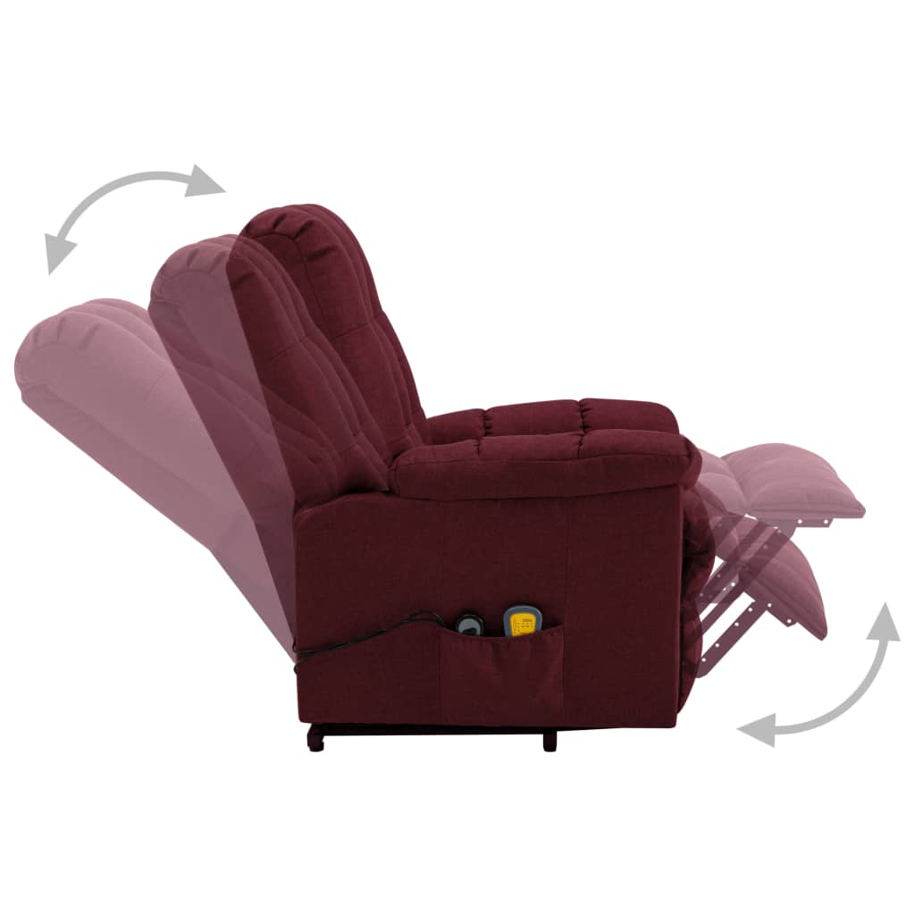vidaXL Sta-op-massagestoel stof crèmekleurig