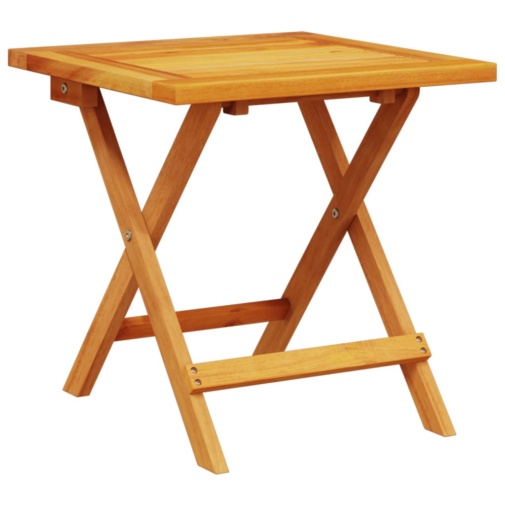 vidaXL Garden chairs 2 pcs foldable with table solid wood blue