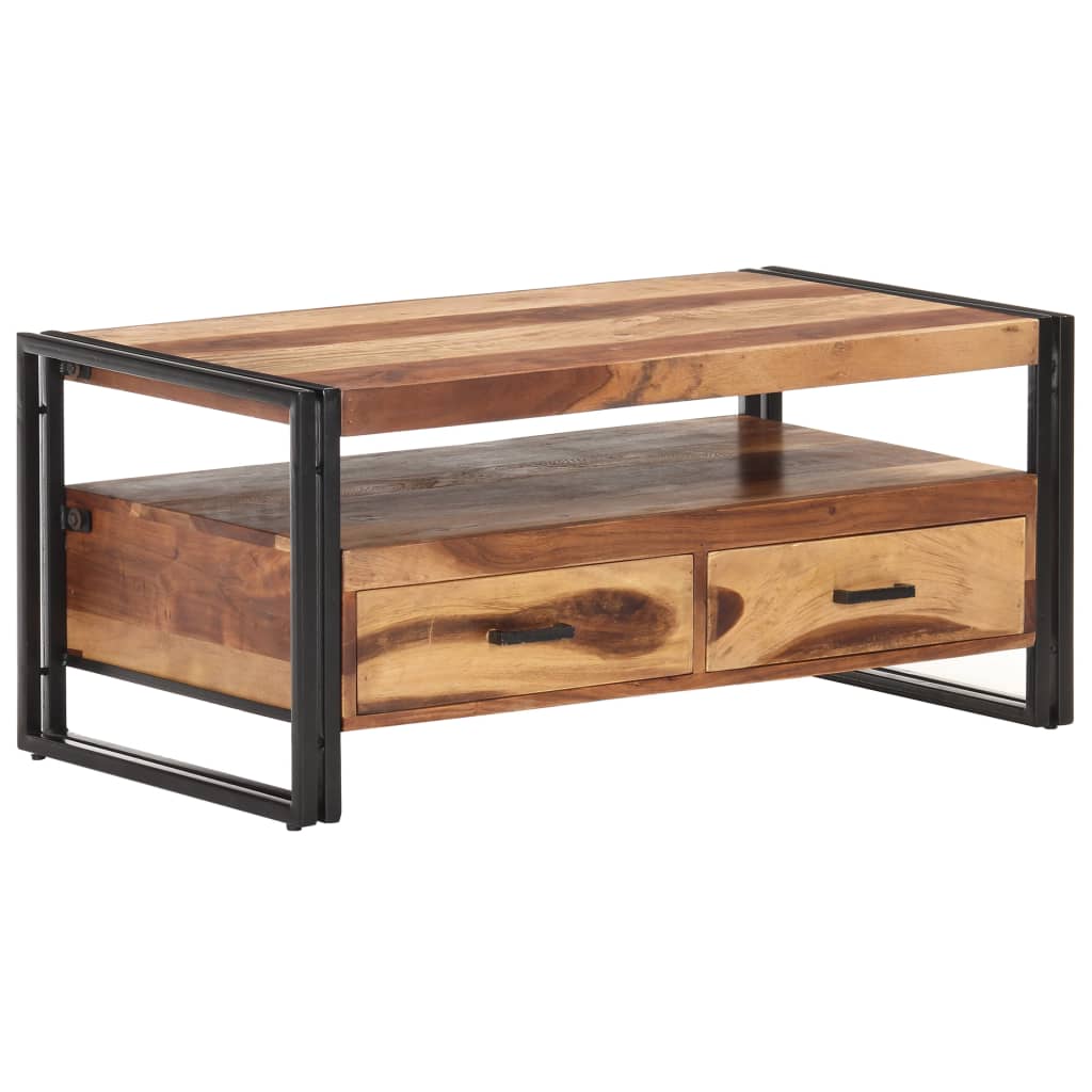 vidaXL Salontafel 100x55x45 cm ruw mangohout