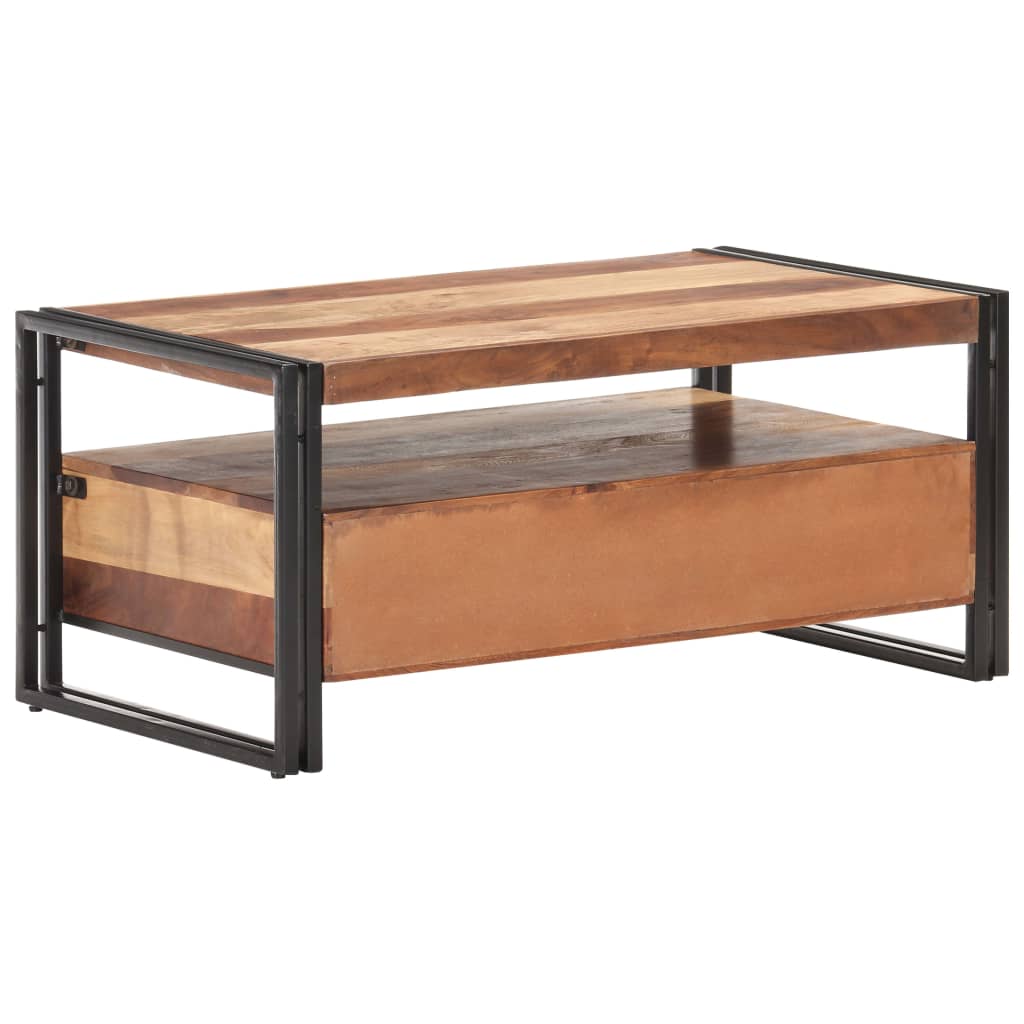 vidaXL Salontafel 100x55x45 cm ruw mangohout