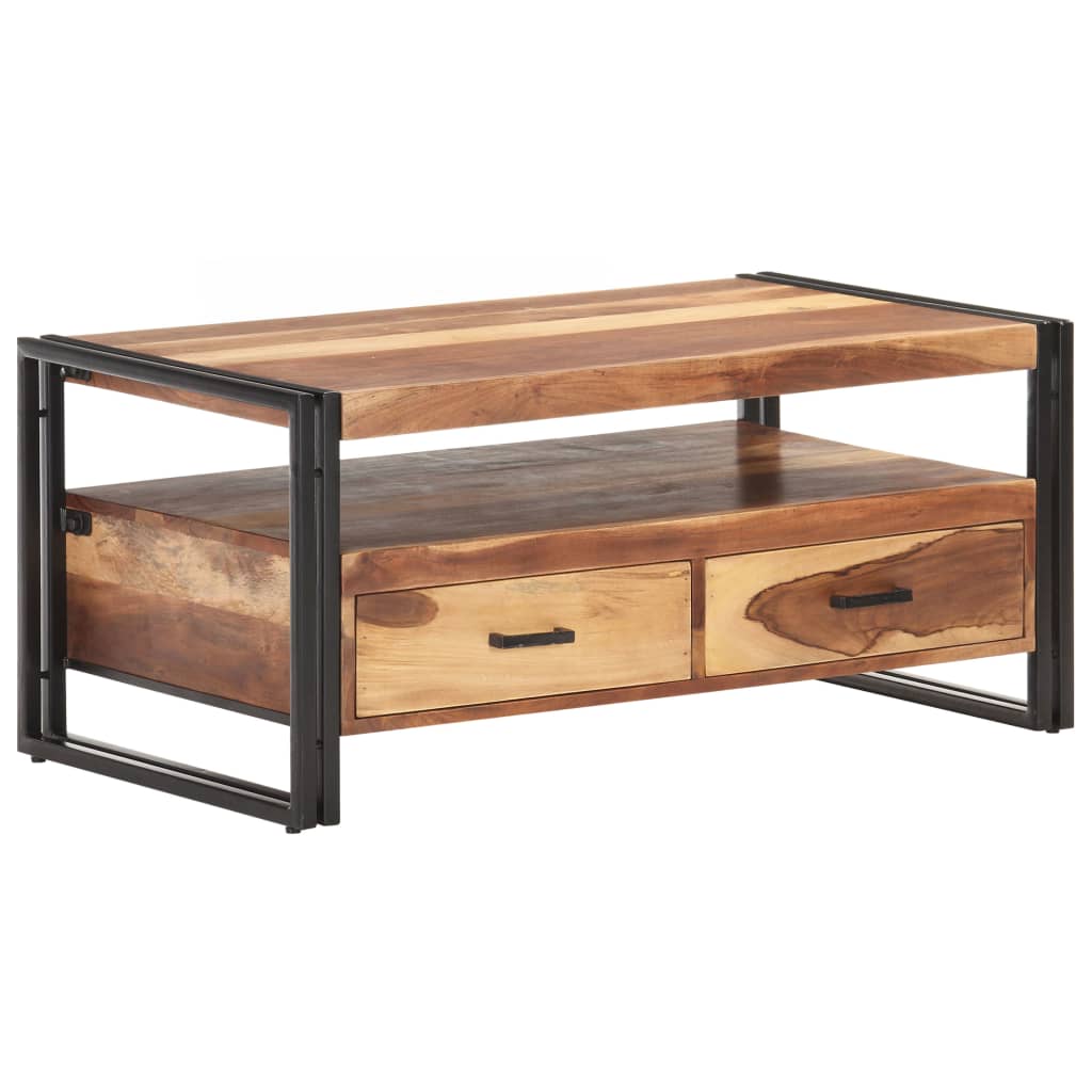 vidaXL Salontafel 100x55x45 cm ruw mangohout