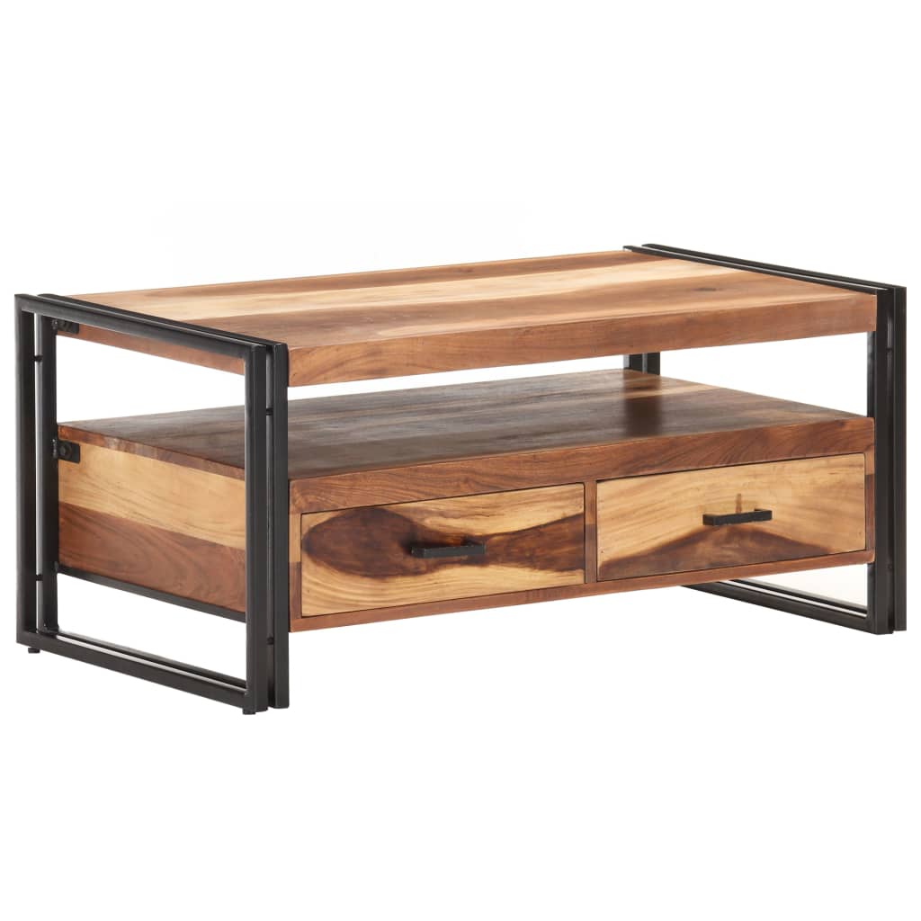 vidaXL Salontafel 100x55x45 cm ruw mangohout