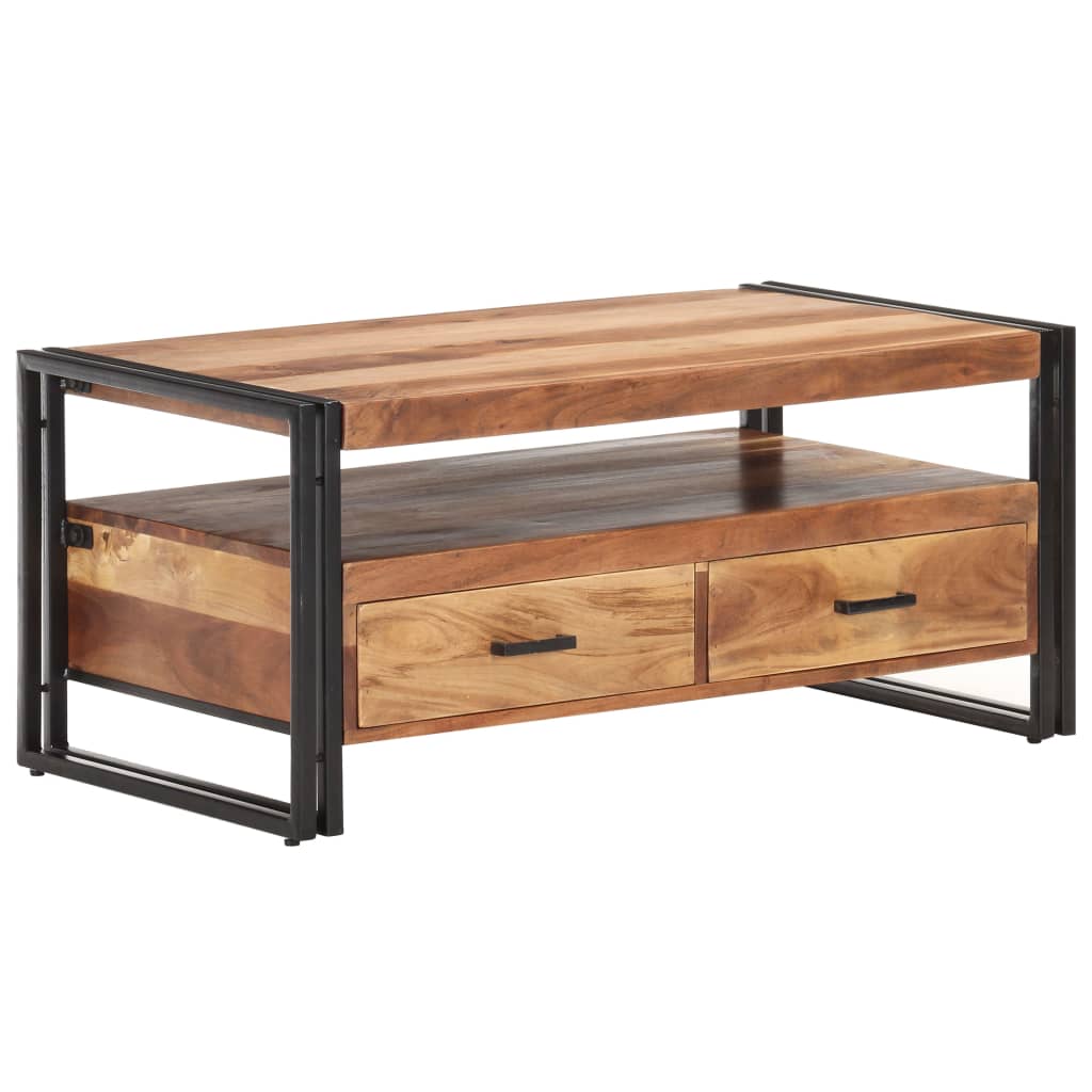 vidaXL Salontafel 100x55x45 cm ruw mangohout