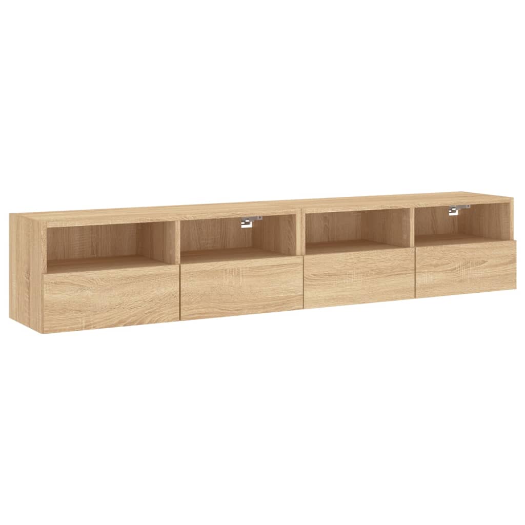 vidaXL 5-Piece TV Wall Unit Set Engineered Wood Concrete Grey