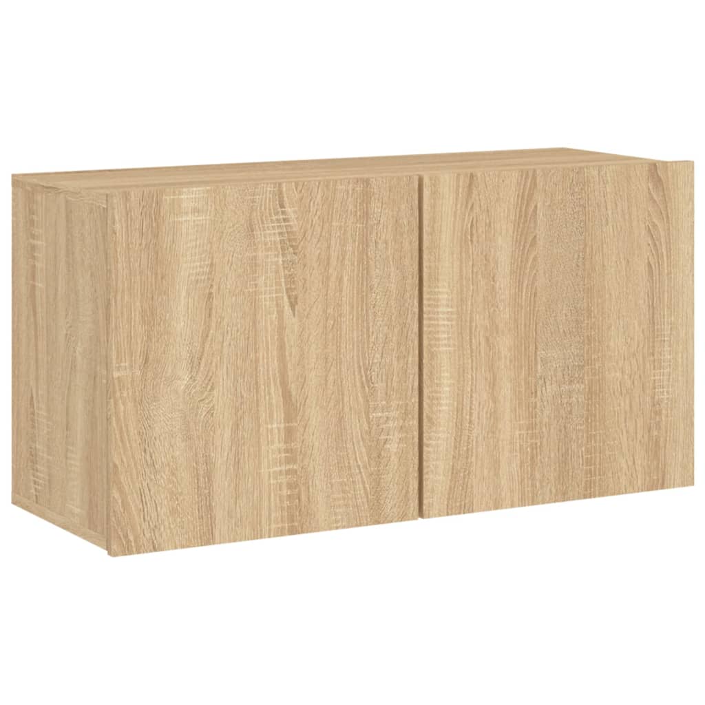 vidaXL 5-Piece TV Wall Unit Set Engineered Wood Concrete Grey