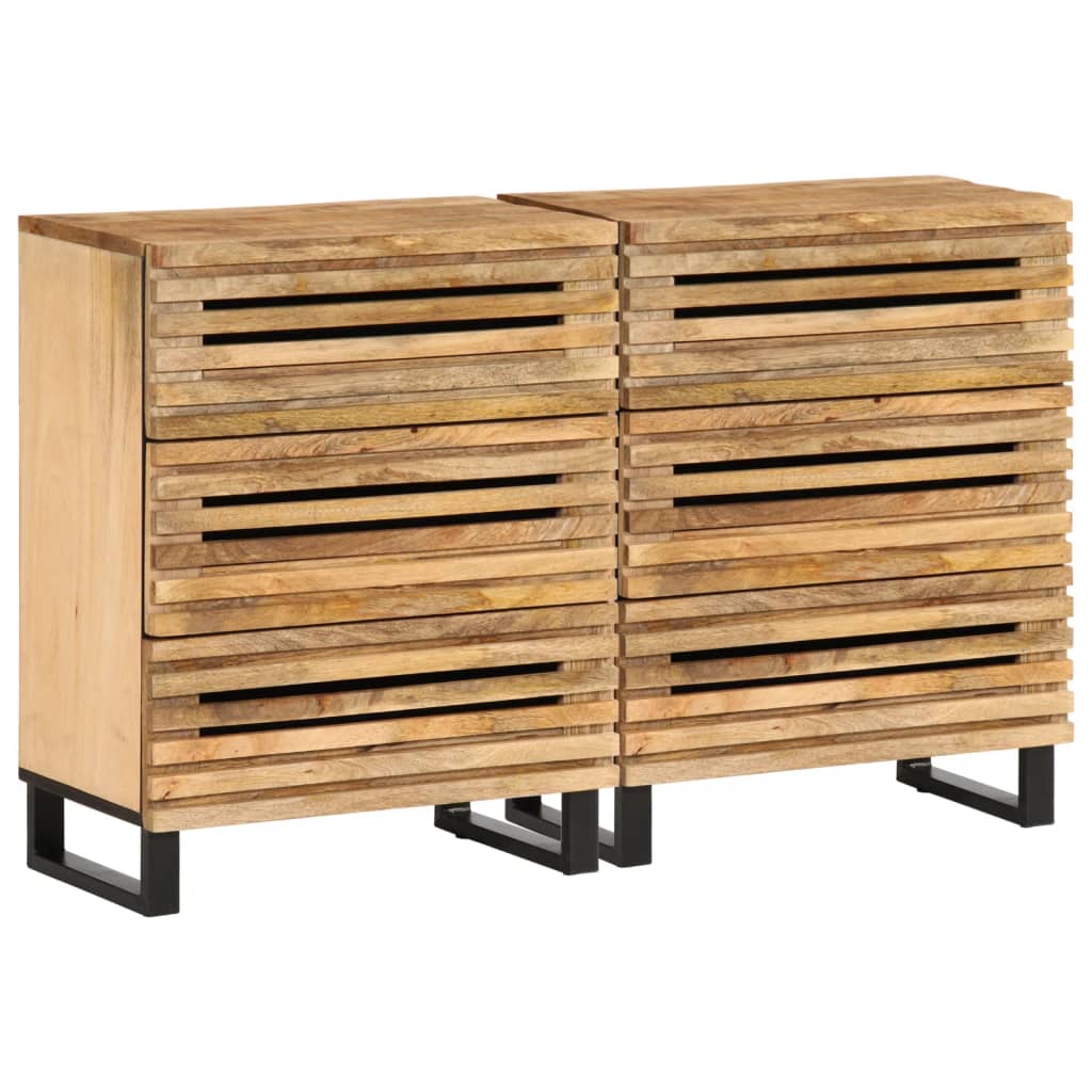 vidaXL Dressoirs 2 st 60x34x75 cm massief acaciahout