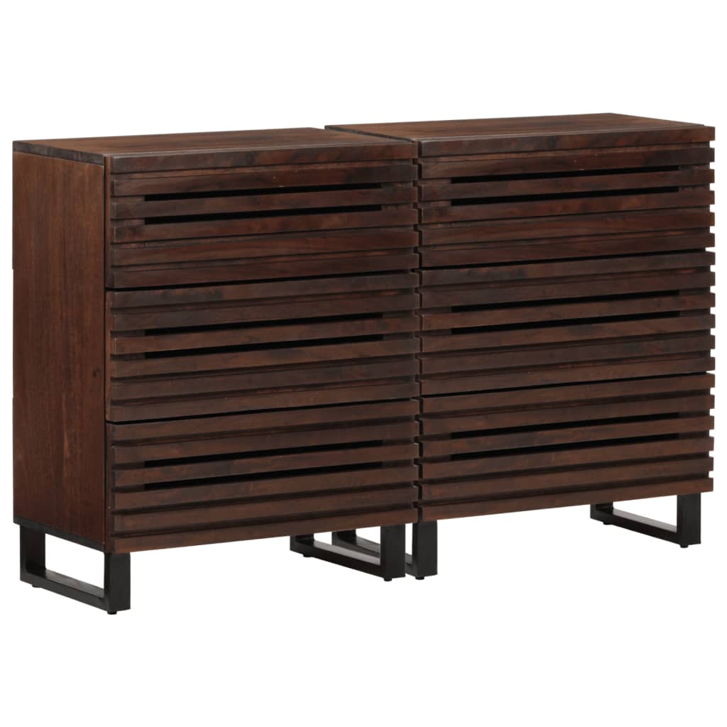 vidaXL Dressoirs 2 st 60x34x75 cm massief acaciahout