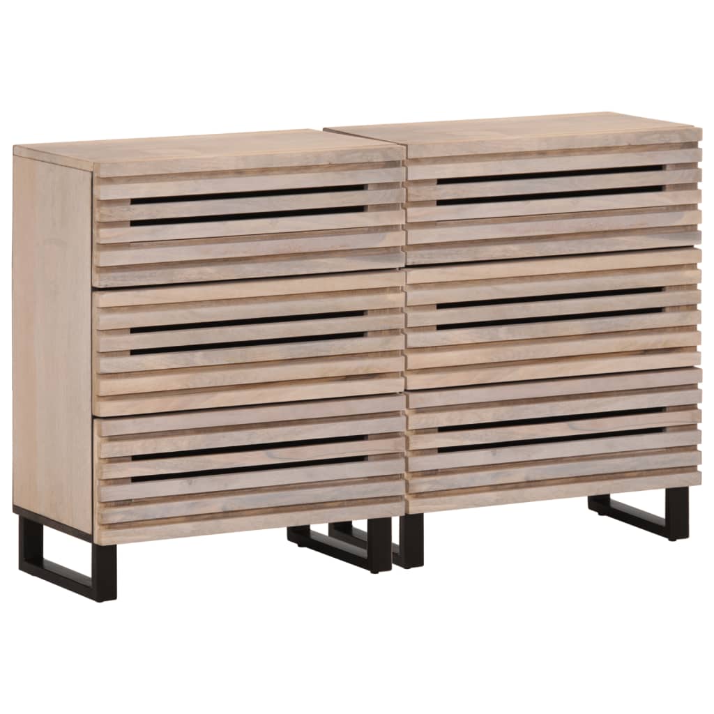 vidaXL Dressoirs 2 st 60x34x75 cm massief acaciahout