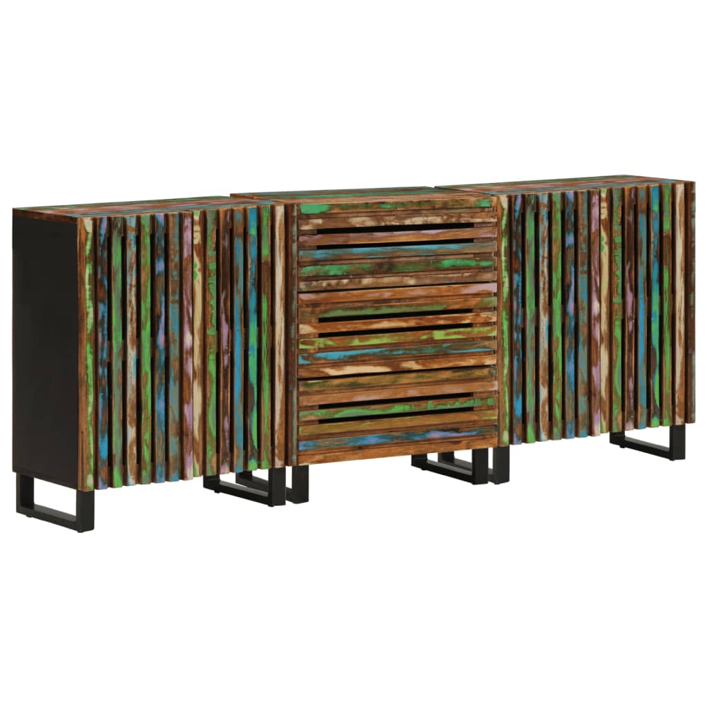 vidaXL Dressoirs 3 st 60x34x75 cm massief mangohout