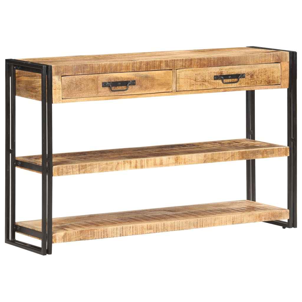 vidaXL Dressoir 120x30x75 cm massief ruw mangohout