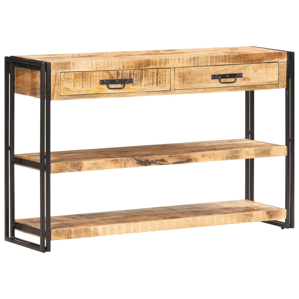 vidaXL Dressoir 120x30x75 cm massief ruw mangohout