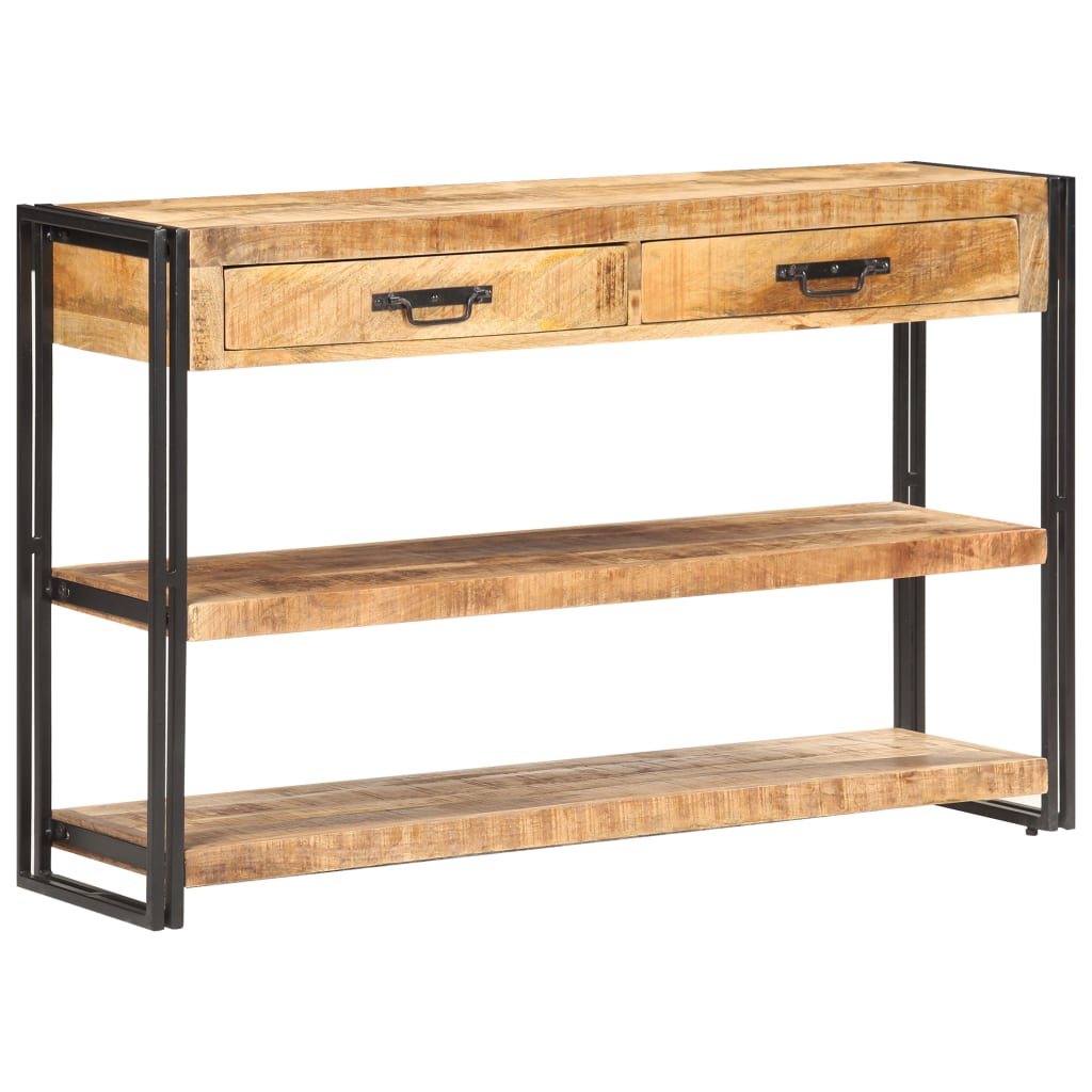 vidaXL Dressoir 120x30x75 cm massief ruw mangohout