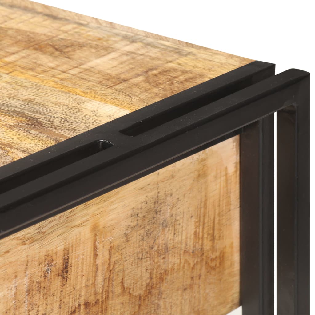 vidaXL Dressoir 120x30x75 cm massief ruw mangohout