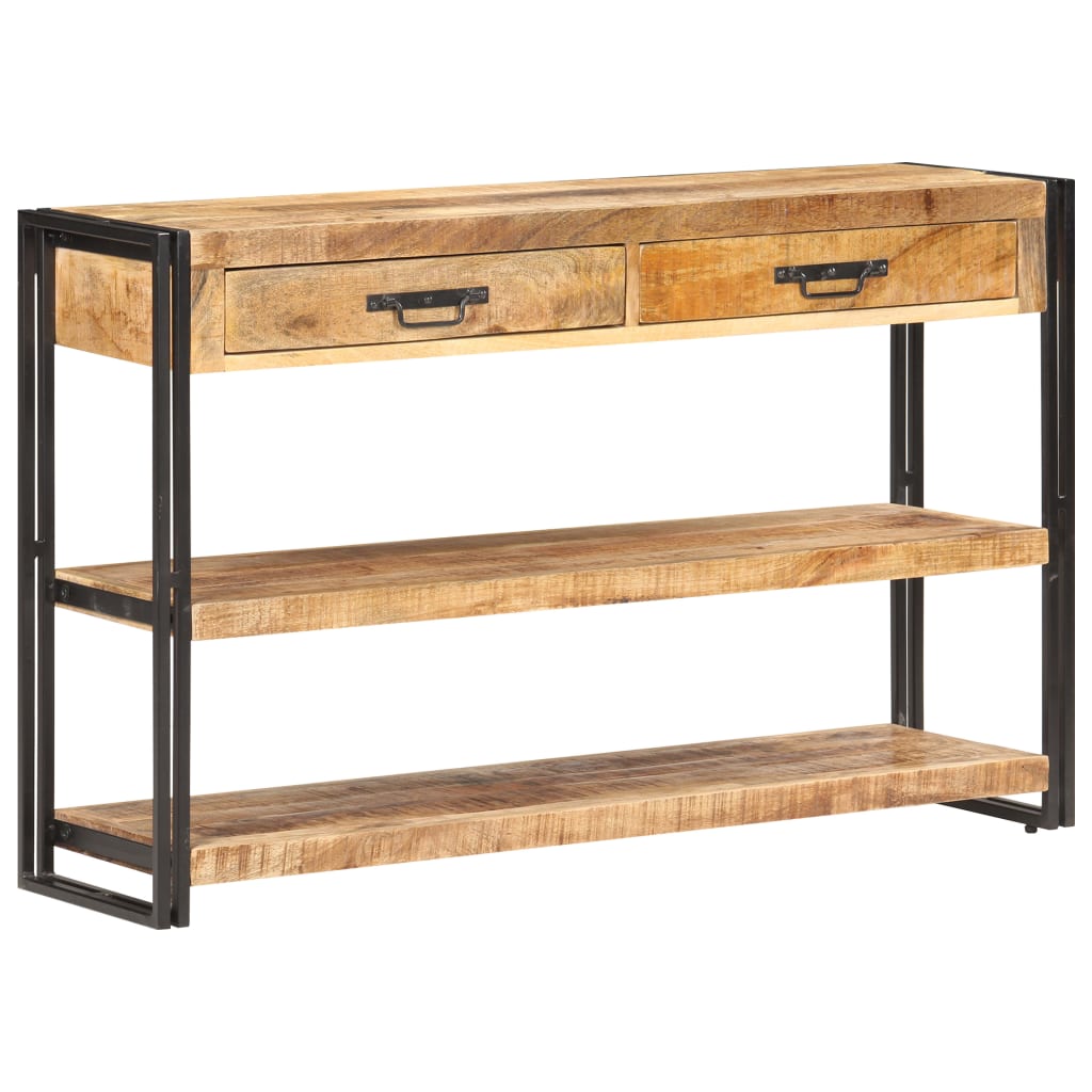 vidaXL Dressoir 120x30x75 cm massief ruw mangohout