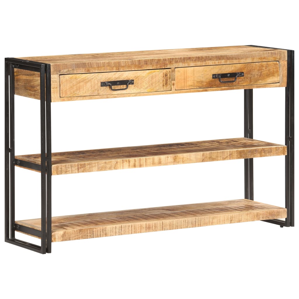 vidaXL Dressoir 120x30x75 cm massief ruw mangohout