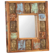 vidaXL Spiegel boeddha 50x50 cm massief gerecycled hout