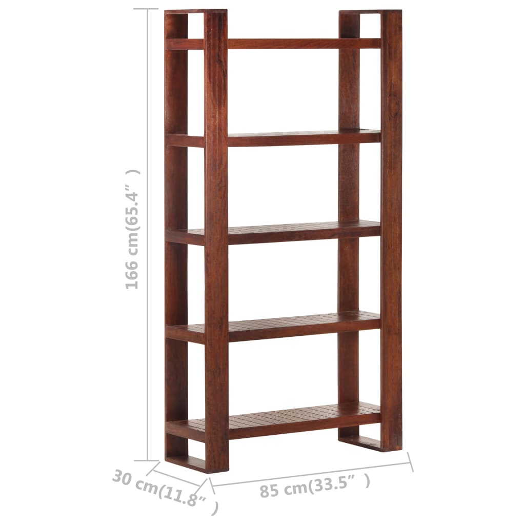 vidaXL Boekenkast 84x30x90 cm massief acaciahout honingbruin