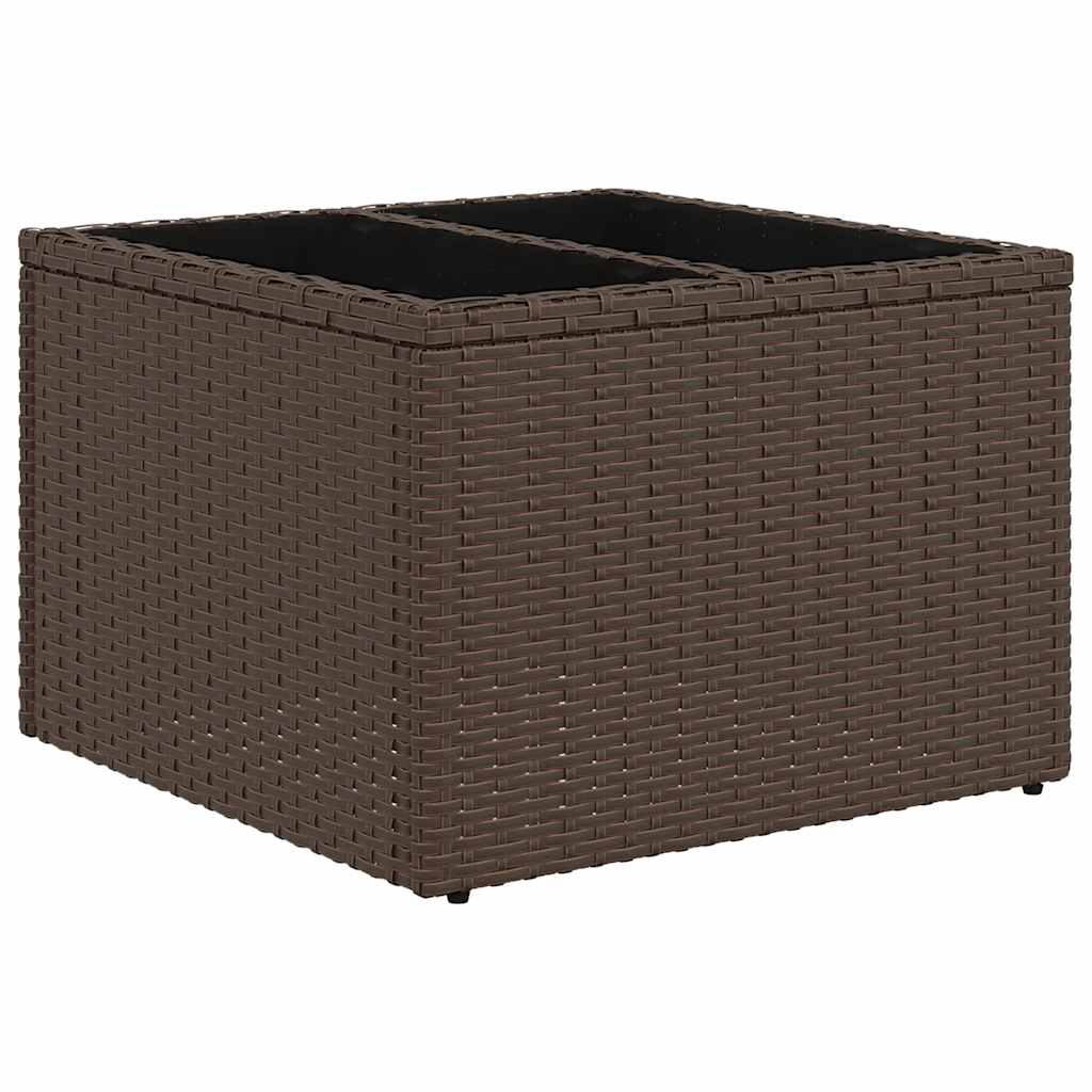 vidaXL 8-delige tuinbankset met kussens, zwart polyrotan