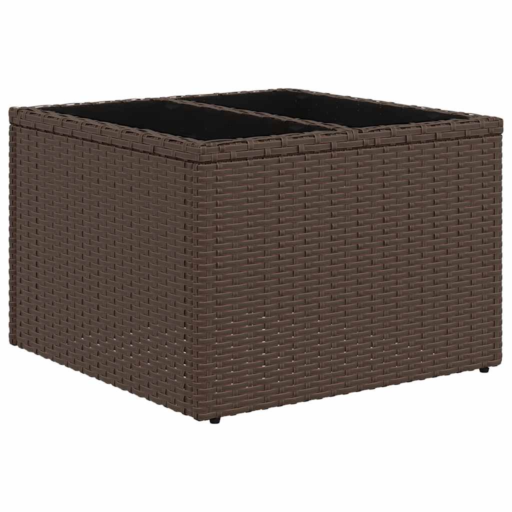 vidaXL 9-delige tuinbankset met kussens van zwart polyrotan