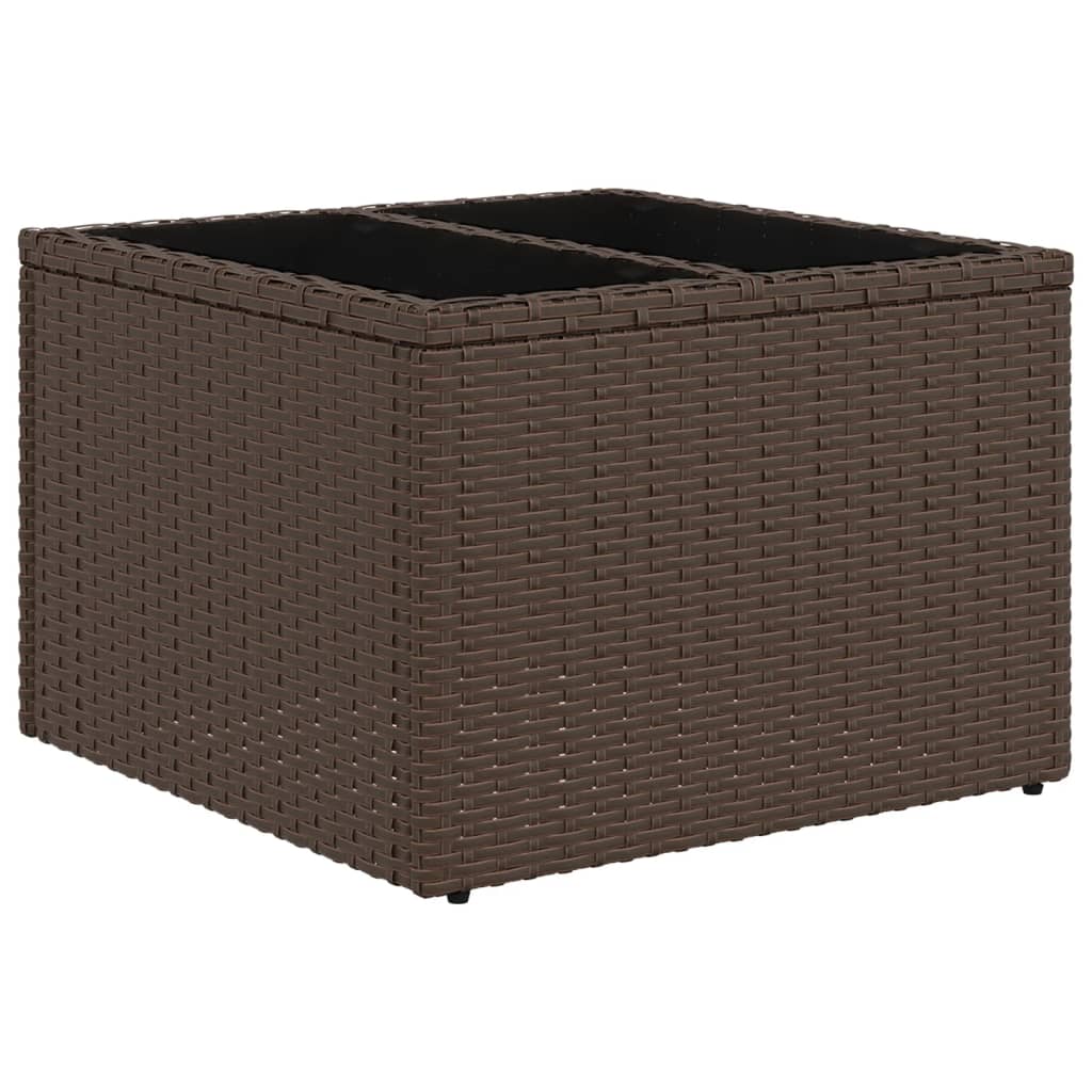 vidaXL 8-delige tuinbankset met kussens, zwart polyrotan