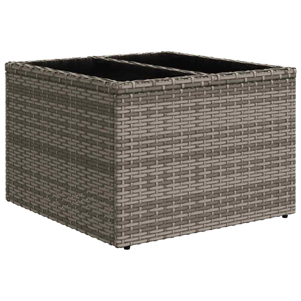vidaXL 7-delige tuinbankset met kussens van zwart polyrotan