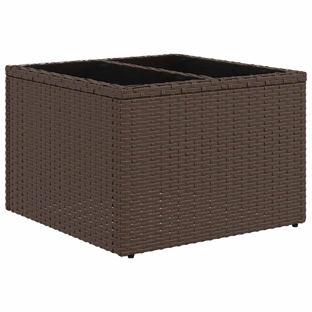 vidaXL 9-delige tuinbankset met kussens van zwart polyrotan